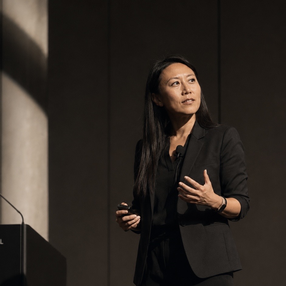 Natasha Fong, founder of Zenter, speaking on stage